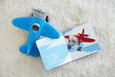 GREEN TOYS AIRPLANE & BOARD BOOK (AIRPLANE COLOR MAY VARY) - RED/BLUE/GRAY - Like New