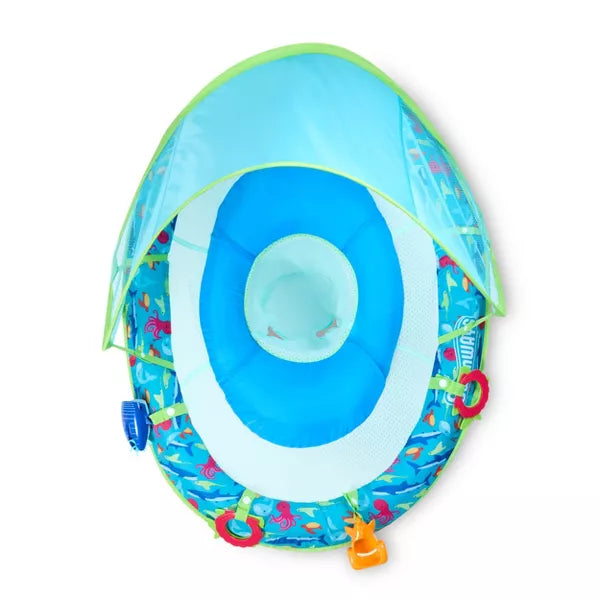 SWIMWAYS SUN CANOPY SPRING FLOAT WITH HYPER-FLATE VALVE - Like New