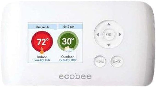 ecobee Smart Si Thermostat 2 Heat-2 Cool Full Color EB-SMARTSI-01 - White Like New