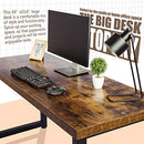 TOPSKY Computer Desk 59" Large Office Desk, Gaming Desk Writing Desk - Brown - Brand New