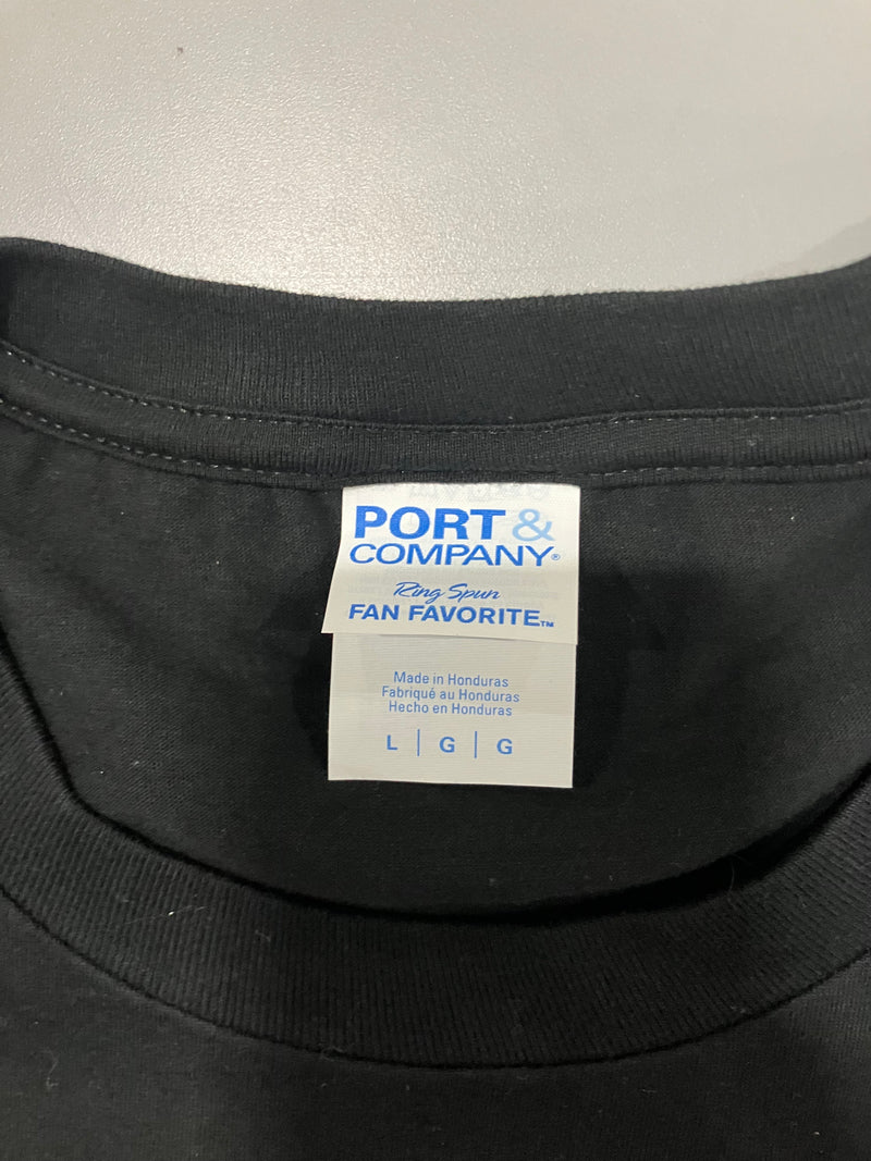 PORT&COMPANY UGLY CHRISTMAS SWEATER - SIZE L - BLACK - Like New