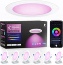 ROLLIN LIGHT SMART RECESSED 6 INCH - 6 PACK WI-FI BLUETOOTH LIGHT - White Like New