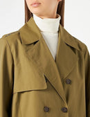 THE DROP NOA TRENCH COAT SIZE MEDIUM - SIZE: WOMEN S - MARTINI OLIVE - Brand New