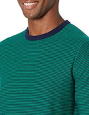 AMAZON ESSENTIALS MEN'S LONG-SLEEVE SWEATER,100%COTTON,BIG&TALL S - EMRALD GREEN - Brand New