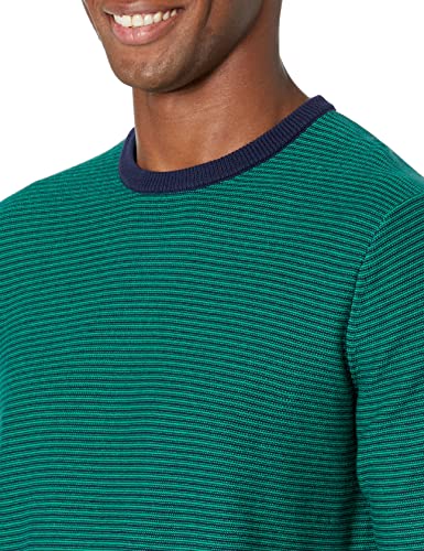 AMAZON ESSENTIALS MEN'S LONG-SLEEVE SWEATER,100%COTTON,BIG&TALL S - EMRALD GREEN - Brand New