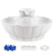 IPETTIE TRITONE CERAMIC CAT WATER FOUNTAIN, HEAVY-DUTY WATERER FOR PETS - WHITE - Like New
