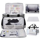 TOKSKS Sewing Machine Collapsible Trolley Bag Wheels Brother Bernina Grey - Brand New