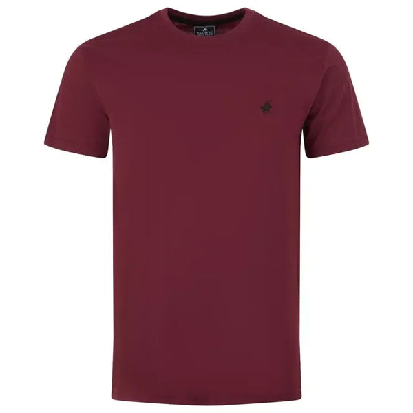 PACIFIC POLO CLUB MEN'S CREW NECK SHORT SLEEVE T SHIRT - SIZE LARGE - BURGANDY - Brand New