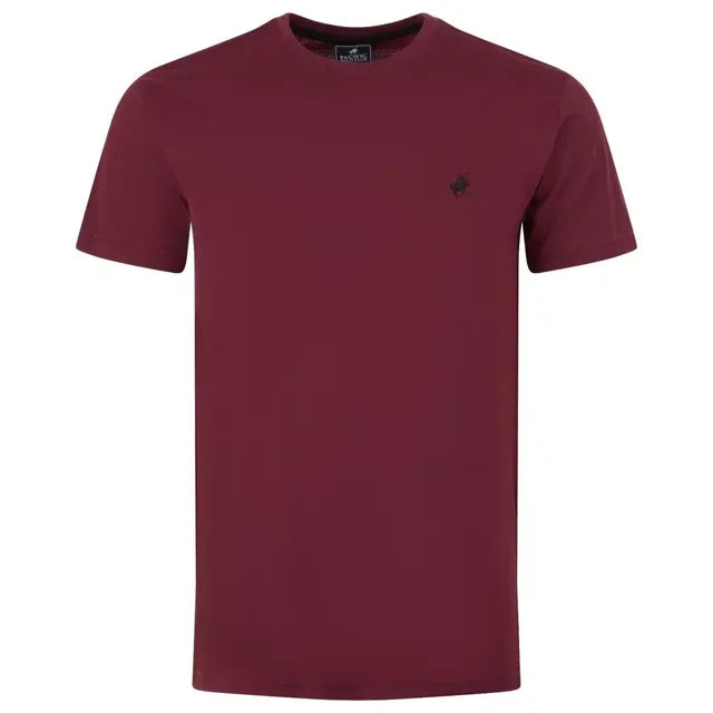 PACIFIC POLO CLUB MEN'S CREW NECK SHORT SLEEVE T SHIRT - SIZE LARGE - BURGANDY - Brand New