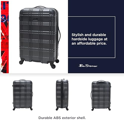 BEN SHERMAN NOTTINGHAM LIGHTWEIGHT HARDSIDE 4-WHEEL SPINNER TRAVEL LUGGAGE 24" - Like New