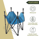 ARROWHEAD OUTDOOR 28” PORTABLE FOLDING TABLE 4 CUP HOLDERS - BLUE - Like New