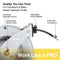 REELWORKS H860152 RETRACTABLE GREASE HOSE REEL 1/4" X 50' 1/4" MNPT - GRAY/BLACK - Like New