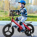 Kids Bike Boys Girls BMX Style Bicycle Training Wheels 14" Adjustable Seat Red - Like New