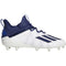 EH1308 Adidas Adizero Men's Football Cleats White/Navy Blue 10 Like New