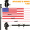 NELXINJO 6FT Flag Pole with Bracket, Professional Stainless Steel BLACK6 - Black Like New