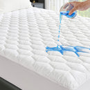 GRT TWIN MATTRESS PROTECTOR WATERPROOF NOISELESS HOLLOW COTTON - WHITE - Brand New