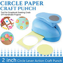 LOONENG 2 INCH CIRCLE PUNCH CIRCLE SHAPE LEVER ACTION CRAFT PUNCH 50MM ROUND - Like New