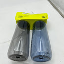 ALL IN MOTION WATER BOTTLE, 2 PACK - TRANPARENT GRAY/BLUE - Like New