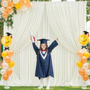 10ft x 10ft CP041402 Ivory Backdrop Curtain for Wedding Wrinkle Free Drapes - Brand New