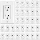 120 Pack 15 Amp Decorator Wall Receptacle Outlet Non Tamper Resistant - Brand New