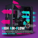 Cooler Master HAF 500 High airflow mid-tower ATX case, Power Supply, Fan - Black - Like New