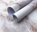 AVISK Marble Contact Paper White/Gray Thickened Marble Matte Wallpaper - Brand New