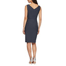 Alex Evenings Women's Short Side Ruched Dress with Cascade Ruffle Skirt, 12 - Brand New