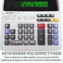 SHARP EL-1197PIII HEAVY DUTY COLOR PRINTING CALCULATOR WITH CLOCK AND CALENDAR - Like New