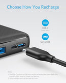 ANKER PORTABLE CHARGER POWER BANK 20,000MAH BATTERY PACK POWERIQ A1268 - BLACK - Brand New