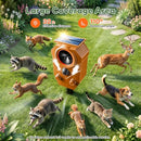 Soxayu Solar Ultrasonic Animal Repellent IP65 Waterproof Cat Repeller - Orange - Like New