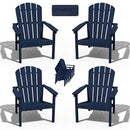 NEVILYWOOD STACKABLE ADIRONDACK CHAIR ALL-WEATHER HDPE OUTDOOR PATIO NAVY - Like New