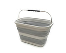 SAMMART 23.8L (6.2Gallon) Collapsible Rectangular Handy Basket/Bucket Grey - Brand New