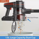 ORFELD CORDLESS VACUUM CLEANER STICK VACUUM 26KPA 45MINS 1.5L, RED - Like New