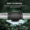 SIMPLE DELUXE SIMPLE DELUXE 14" 25FT DUCTING, NON-INSULATED FLEX FOIL, 2 CLAMPS - Brand New