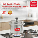 PRESTIGE POPULAR ALUMINIUM PRESSURE COOKER 3 LITERS PPAPC3 10003 - Silver - Brand New