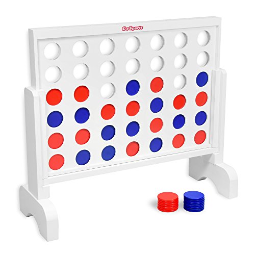 GoSports 2 Foot Width Giant 4 in a Row Game with Carrying Case - Scratch & Dent
