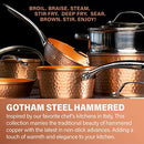 Gotham Steel 10 Inch Hammered Non Stick Frying Pans, Lid, Dishwasher Safe - Like New