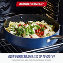 Blue Diamond 5QT PFAS-Free Ceramic Nonstick Sauté Pan with Lid, B07CZM83V8 - Brand New