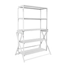 ORIGAMI RACK 2 IN 1 MULTIFUNCTIONAL STORAGE SHELF TO TABLE DESK UNIT - WHITE - Like New