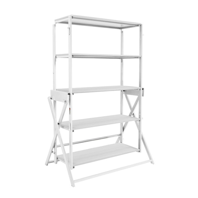 ORIGAMI RACK 2 IN 1 MULTIFUNCTIONAL STORAGE SHELF TO TABLE DESK - Scratch & Dent