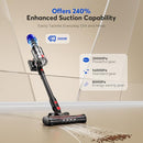 TEENDOW CORDLESS VACUUM CLEANER, 500W V16-STRONG - BLACK/PURPLE/RED - Like New