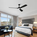 PARROT UNCLE 60" DIMMABLE LED CEILING FAN LIGHT REMOTE CONTROL - BLACK - Like New