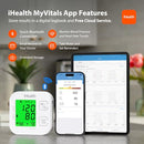 IHEALTH TRACK SMART UPPER ARM BLOOD PRESSURE MONITOR, WIDE RANGE, KN-550BT-WHITE - Like New