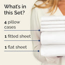 CGK UNLIMITED 6 PIECE SHEET SET HOTEL LUXURY KING ANTIQUE WHITE - Like New