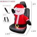 ZONETECH Christmas Santa Blow-Up Décor for Cars Vehicle Buddy Inflatable - Like New