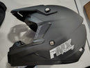 FMX MOTOCROSS DIRT BIKE OFF-ROAD ATV MOTORCYCLE DOT SIZE: MEN L - MATTE BLACK - Like New