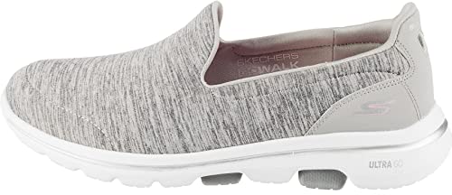 Skechers Women's Go Walk 5 Honor Sneaker Gray WOMEN SIZE 8.5W - Like New