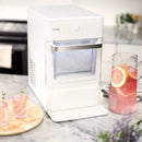 GE PROFILE OPAL NUGGET ICE MAKER HEARTH HAND STAINLESS STEEL - STONE IVORY - Like New