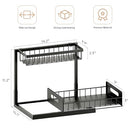 VUSIGN UNDER SINK ORGANIZER STORAGE SLIDE OUT CABINET ORGANIZER VS719-BK - BLACK - Brand New
