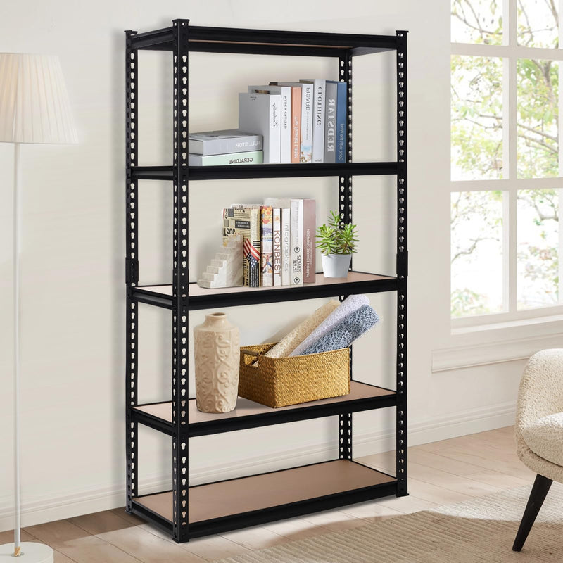 PACHIRA E-COMMERCE GARAGE STORAGE SHELVES, 35.43"W X 15.75"D X 72"H - BLACK - Like New